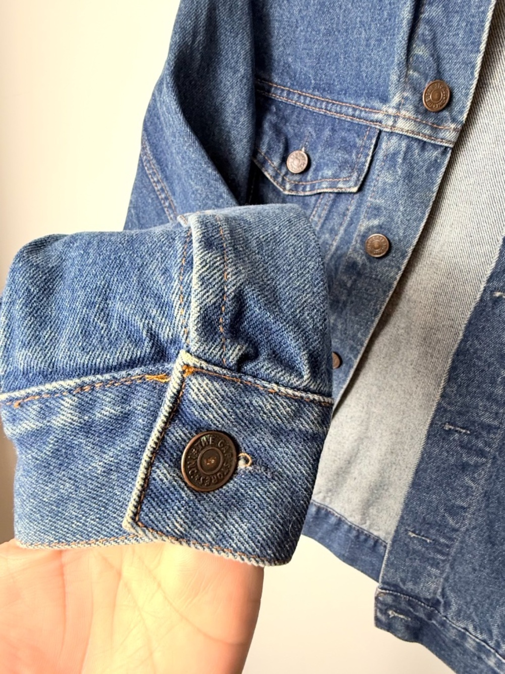 Gap Pioneer Vintage Denim Jacket Size 18 Jean Dark Wash (NOTE FLAW) (V) - Picture 6 of 9